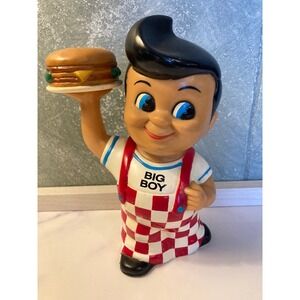 Vintage Bob's Big Boy Vinyl Piggy Bank Collectible Advertising Figure Mascot